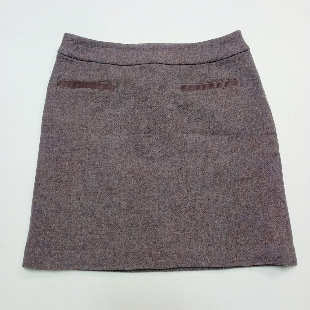 Joules Purple Wool Mini Skirt Classic Office Holiday Preppy Lined 8